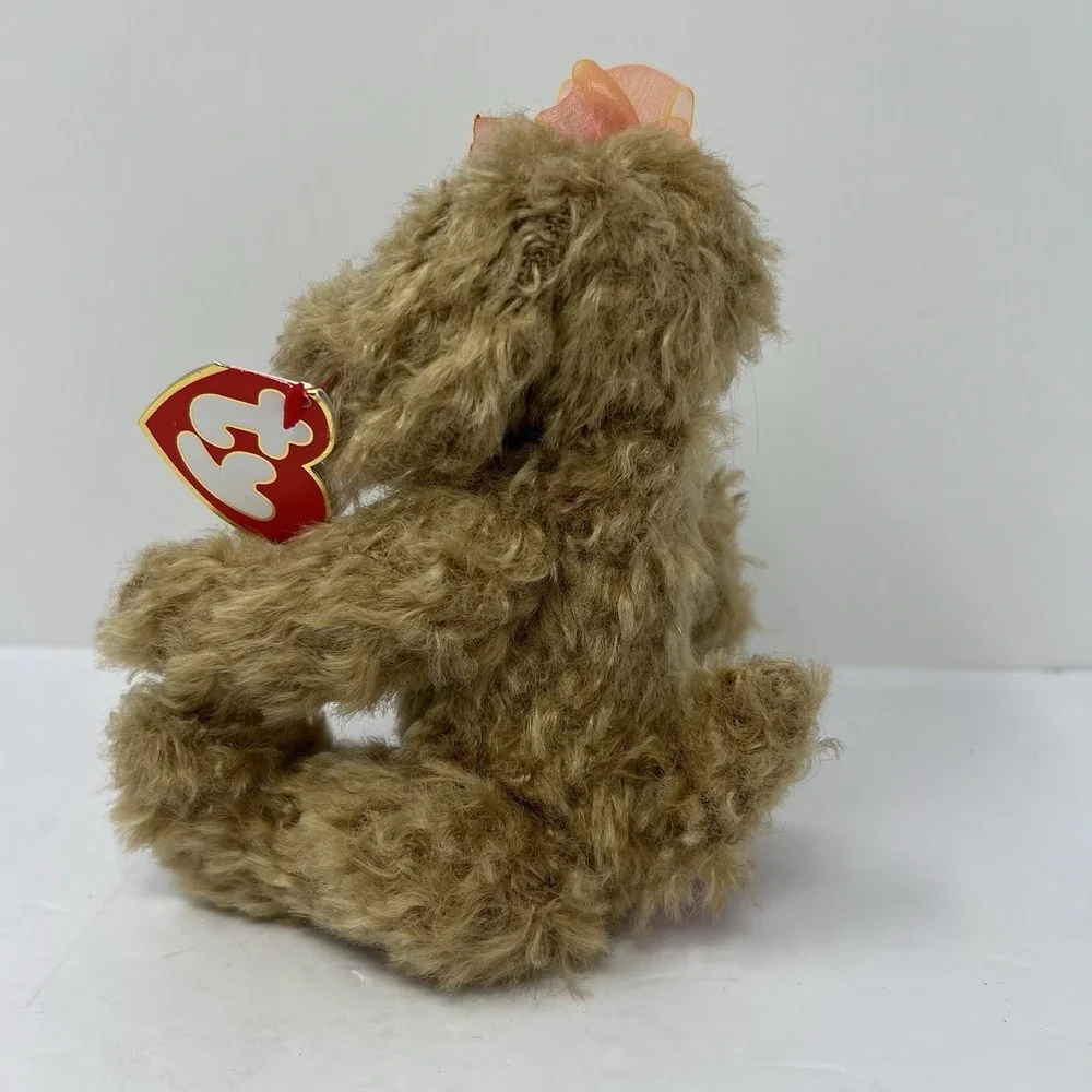 Ty Dog Plush Stuffed Animal Toy Attic Treasures CASSANDRA Pup w/ Bow 7